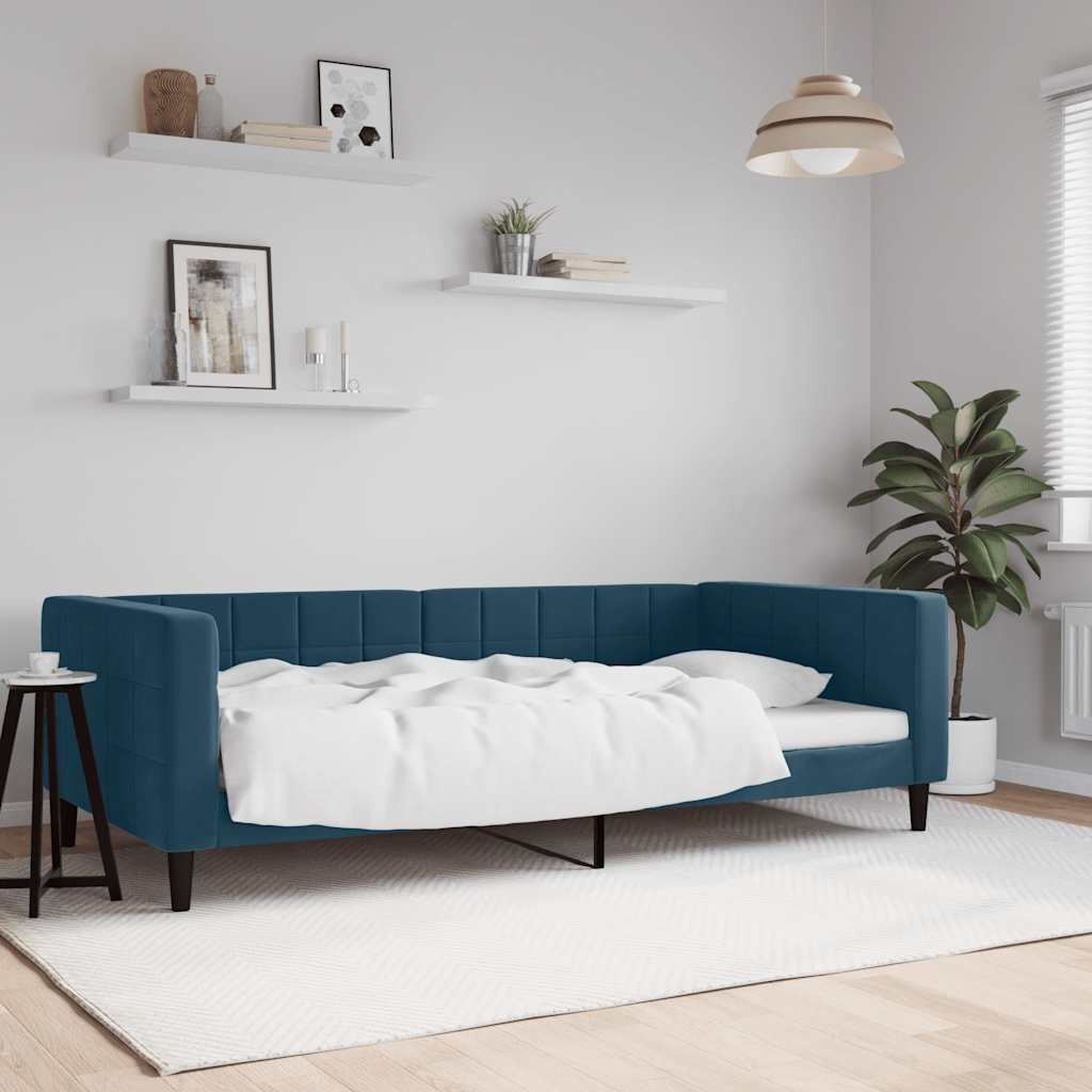 vidaXL Кушетка синя 100x200 см кадифе