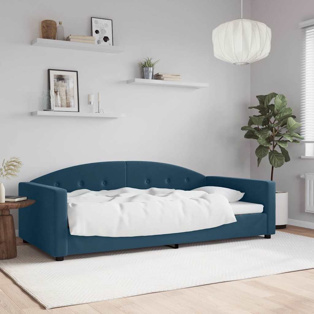 vidaXL Кушетка синя 100x200 см кадифе