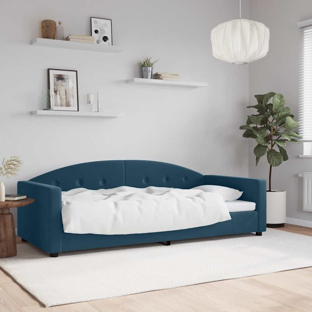 vidaXL Кушетка синя 90x200 см кадифе