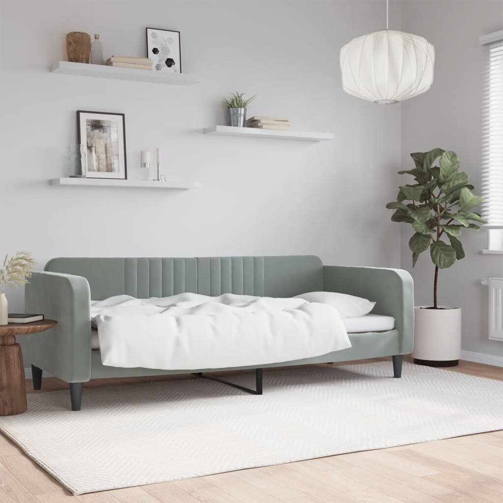 vidaXL Кушетка светлосива 80x200 см кадифе