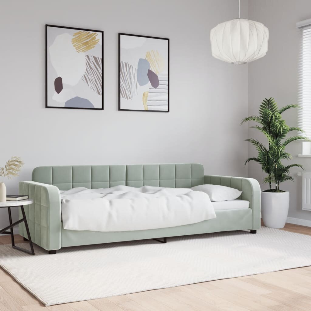 vidaXL Кушетка светлосива 80x200 см кадифе