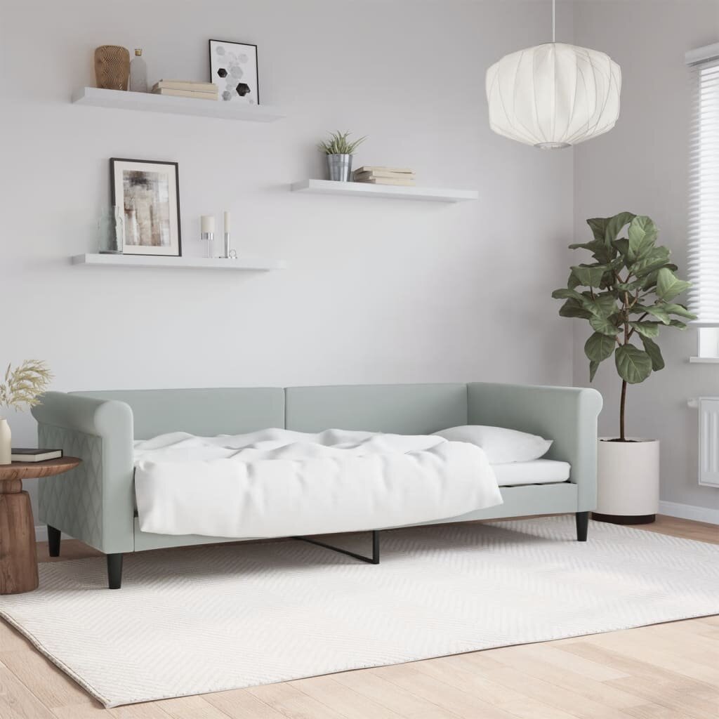 vidaXL Кушетка светлосива 80x200 см кадифе