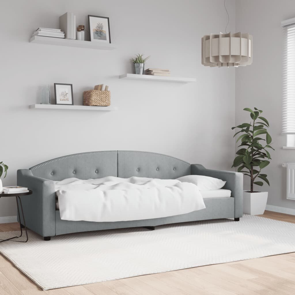 vidaXL Кушетка светлосива 80x200 см плат