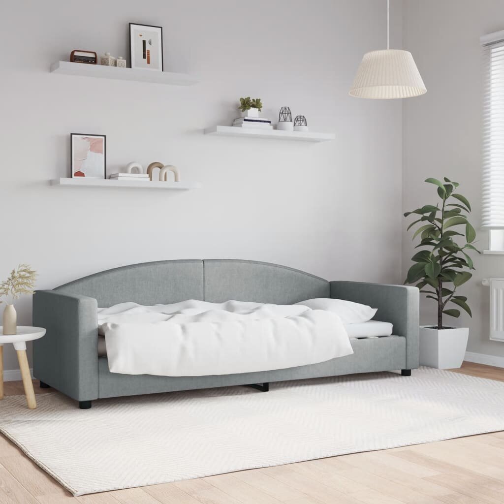 vidaXL Кушетка светлосива 80x200 см плат
