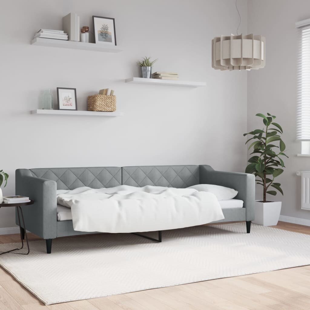 vidaXL Кушетка светлосива 80x200 см плат