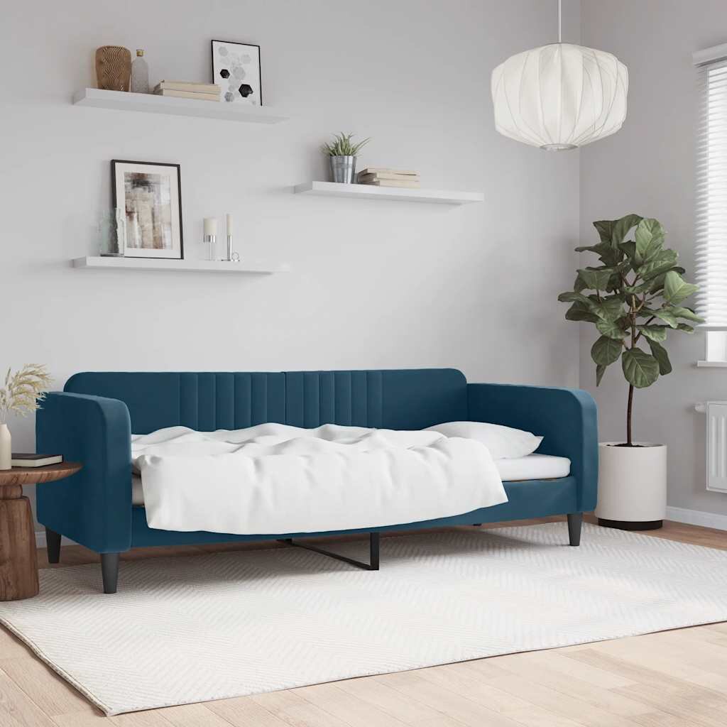 vidaXL Кушетка тъмносиня 80x200 см кадифе