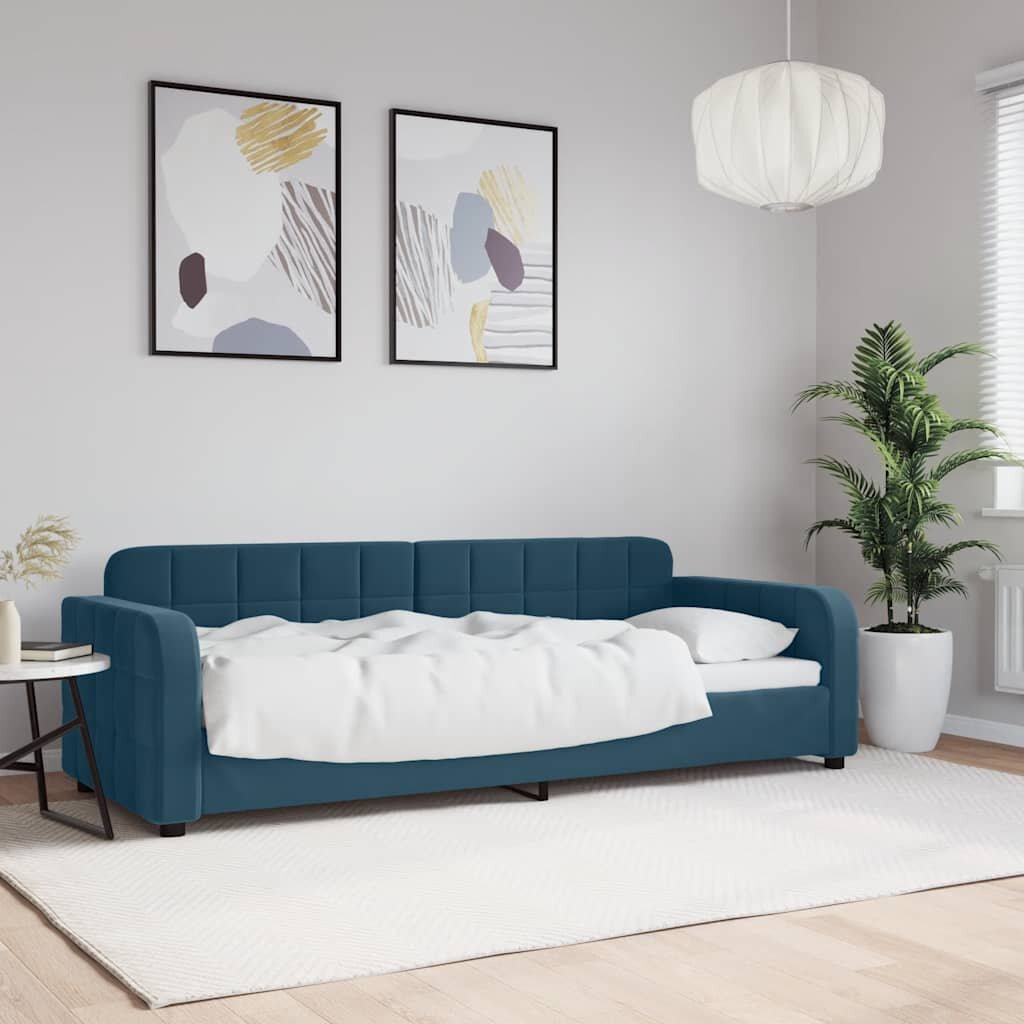 vidaXL Кушетка тъмносиня 80x200 см кадифе