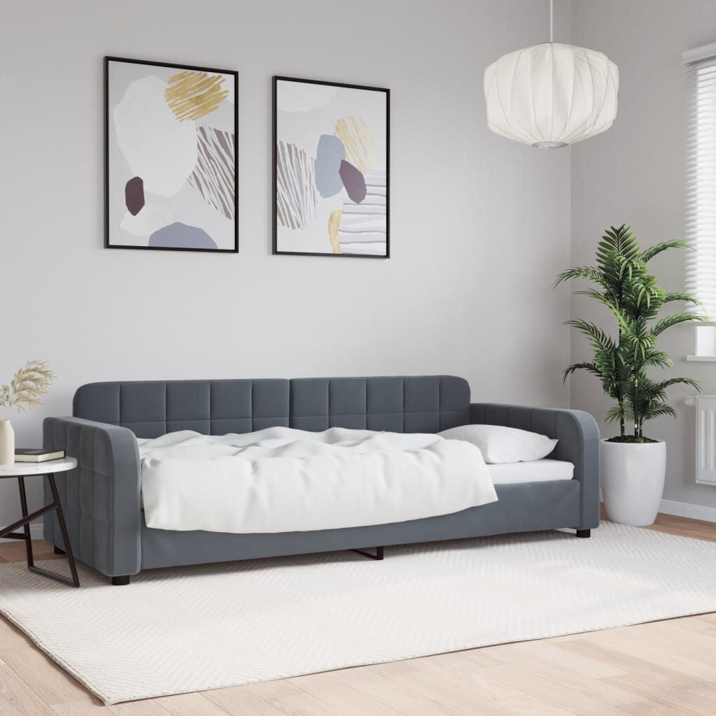 vidaXL Кушетка тъмносива 80x200 см кадифе
