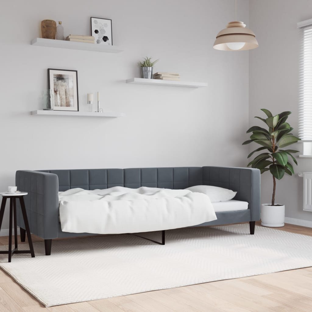 vidaXL Кушетка тъмносива 80x200 см кадифе