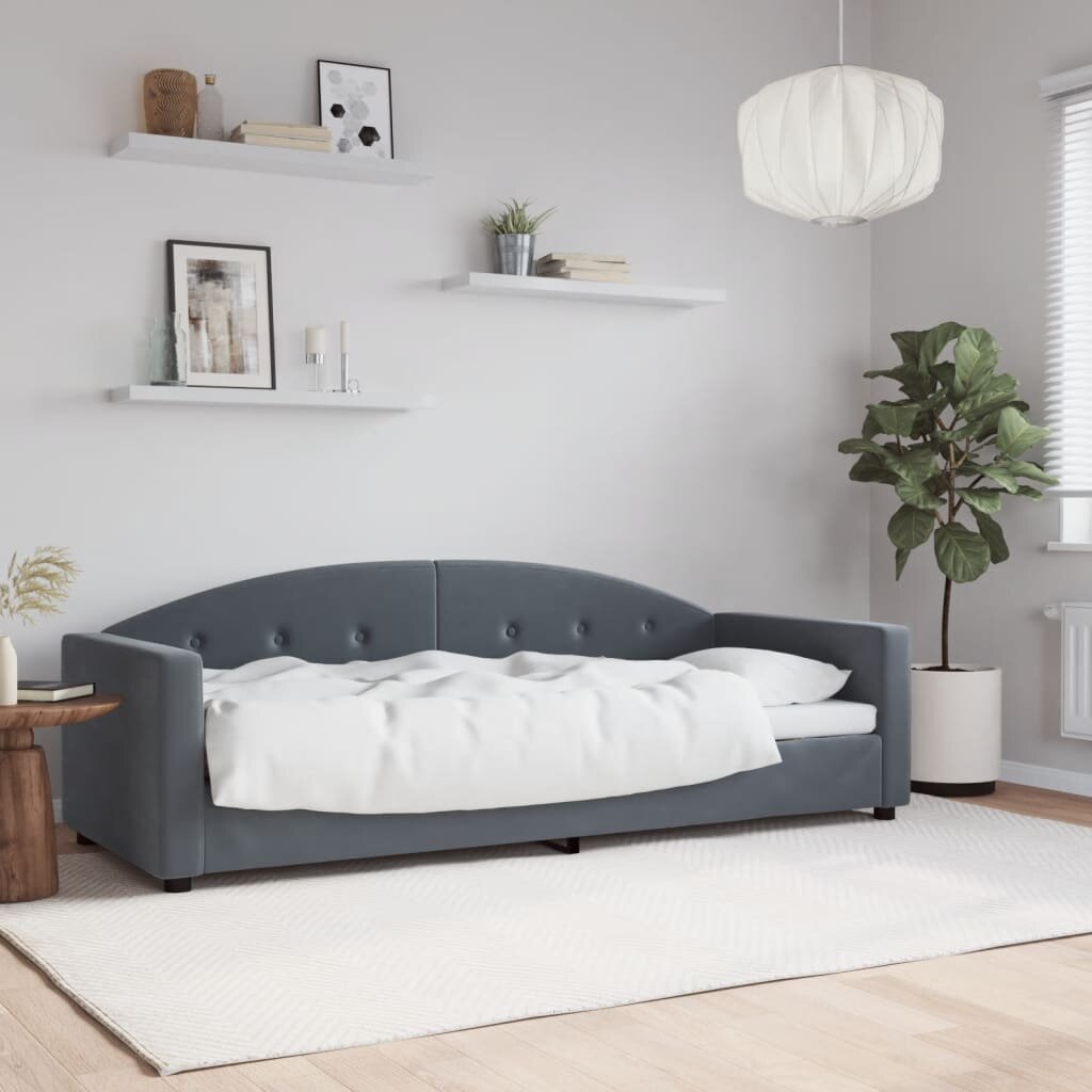 vidaXL Кушетка тъмносива 80x200 см кадифе