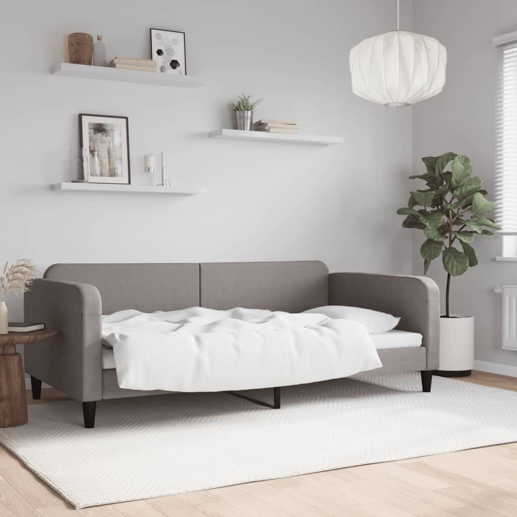 vidaXL Кушетка таупе 100x200 см плат
