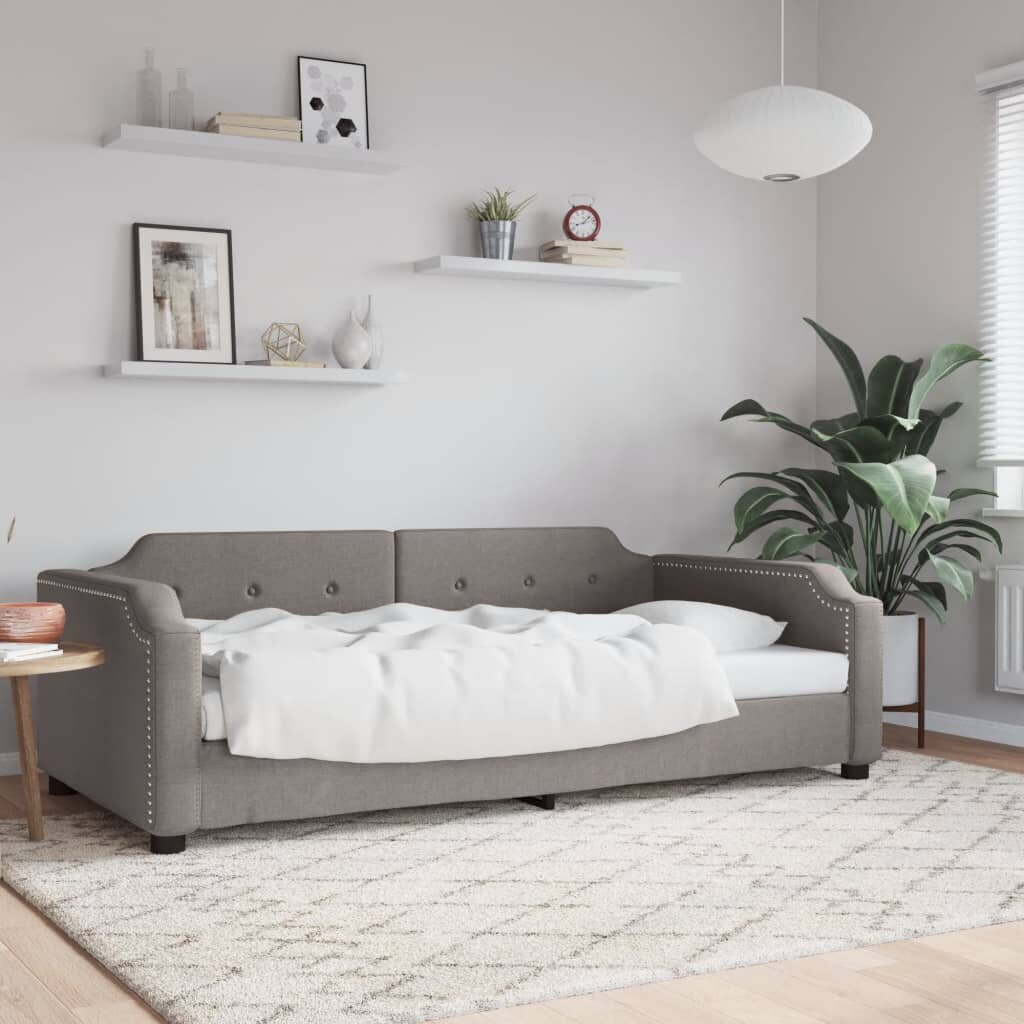 vidaXL Кушетка таупе 90x200 см плат