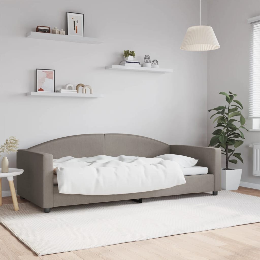 vidaXL Кушетка таупе 90x200 см плат