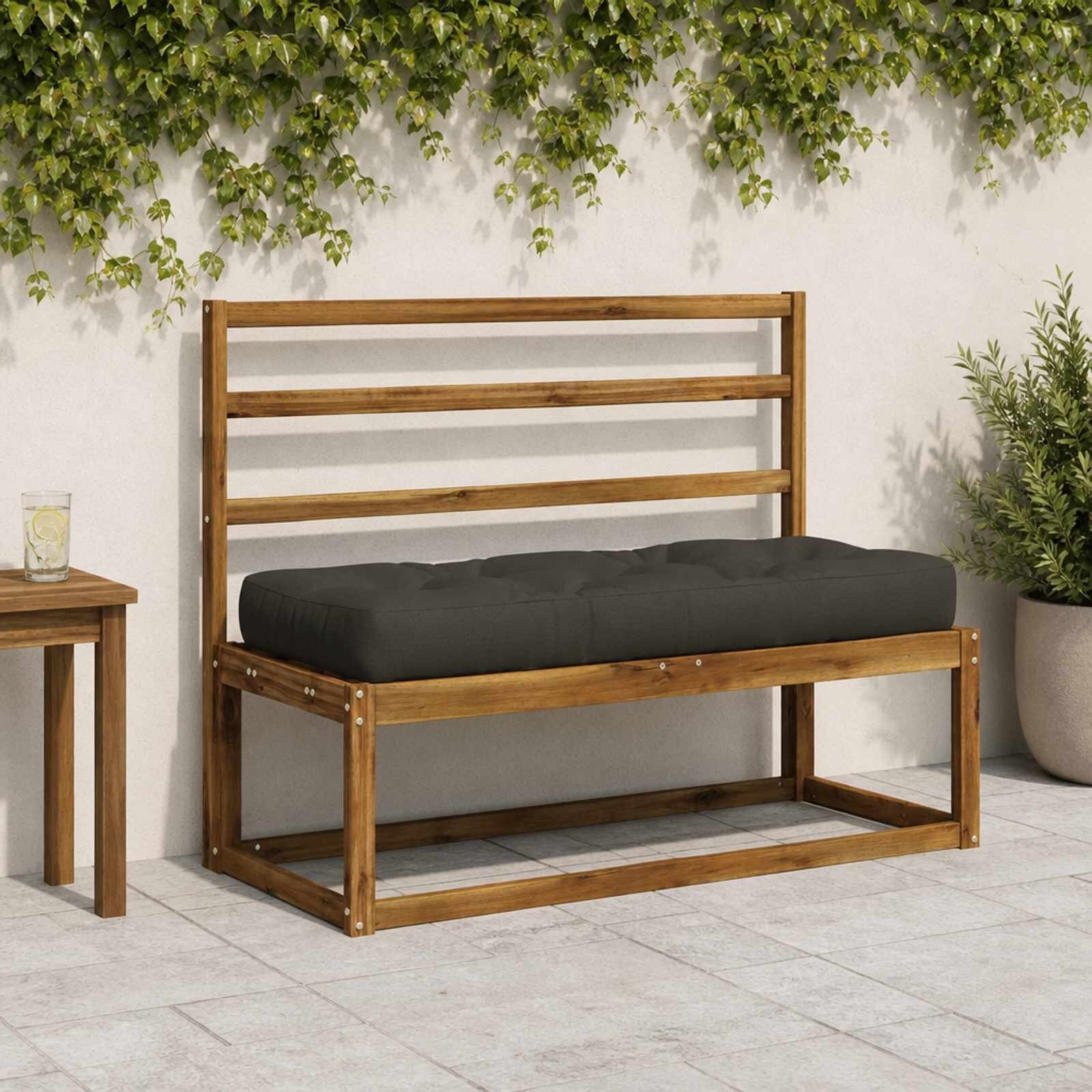 vidaXL Кушон за палет VIANEN 100% полиестер Антрацит 120 x 50 x 12 cm