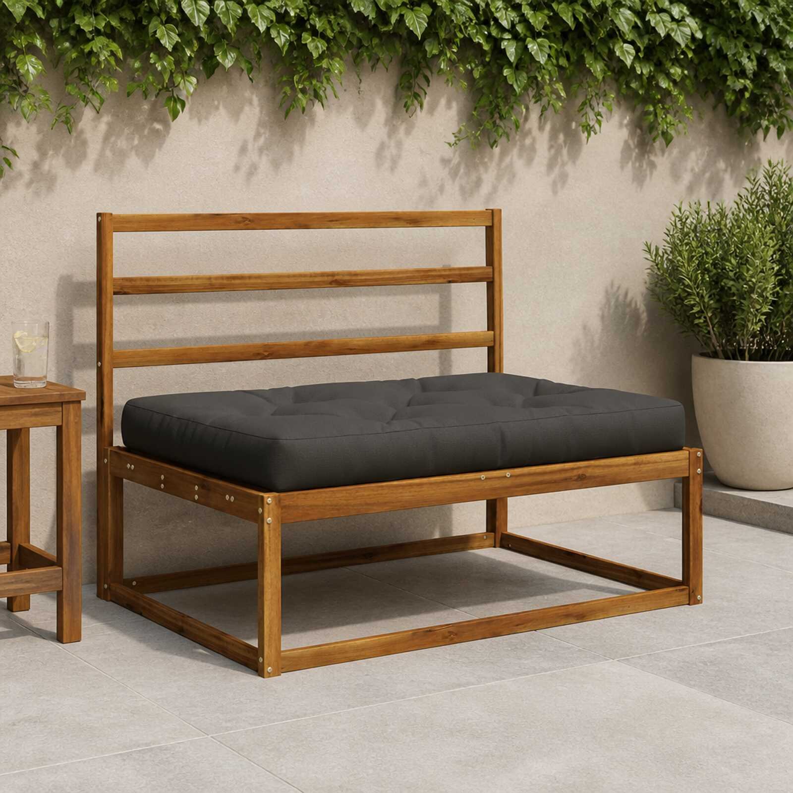 vidaXL Кушон за палет VIANEN 100% полиестер Антрацит 120 x 60 x 12 cm