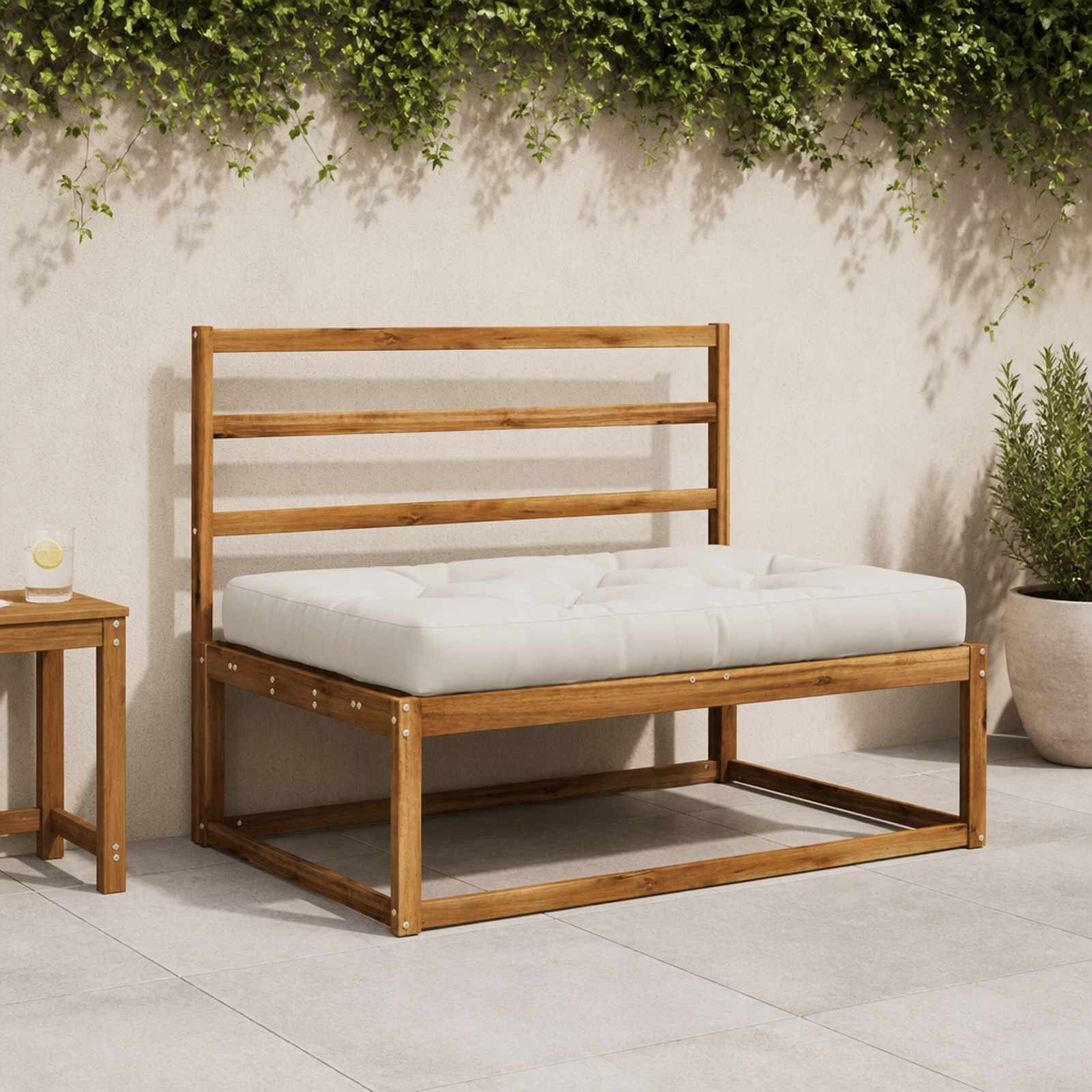 vidaXL Кушон за палет VIANEN 100% полиестер Бяло 120 x 60 x 12 cm