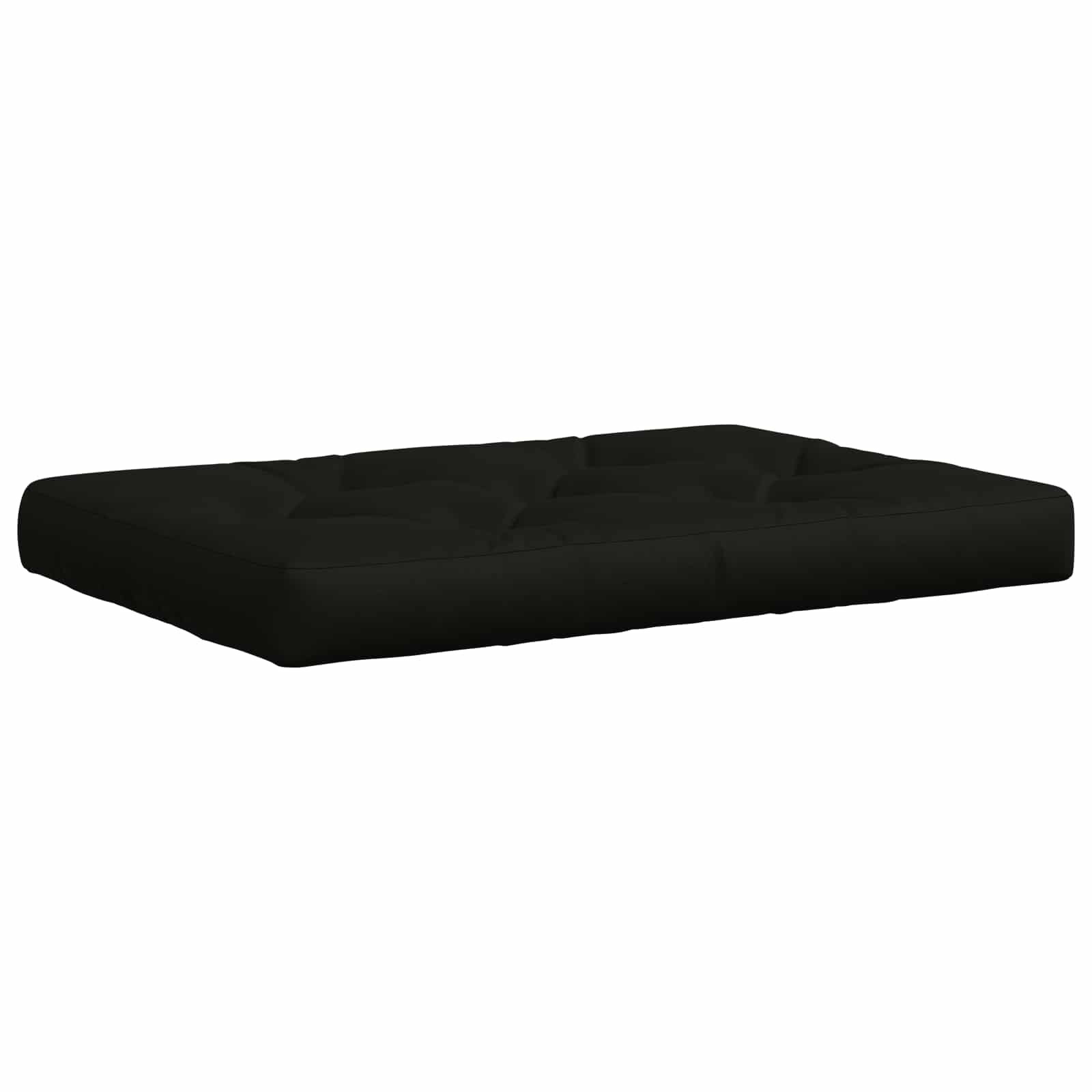 vidaXL Кушон за палет VIANEN 100% полиестер Черно 120 x 80 x 12 cm