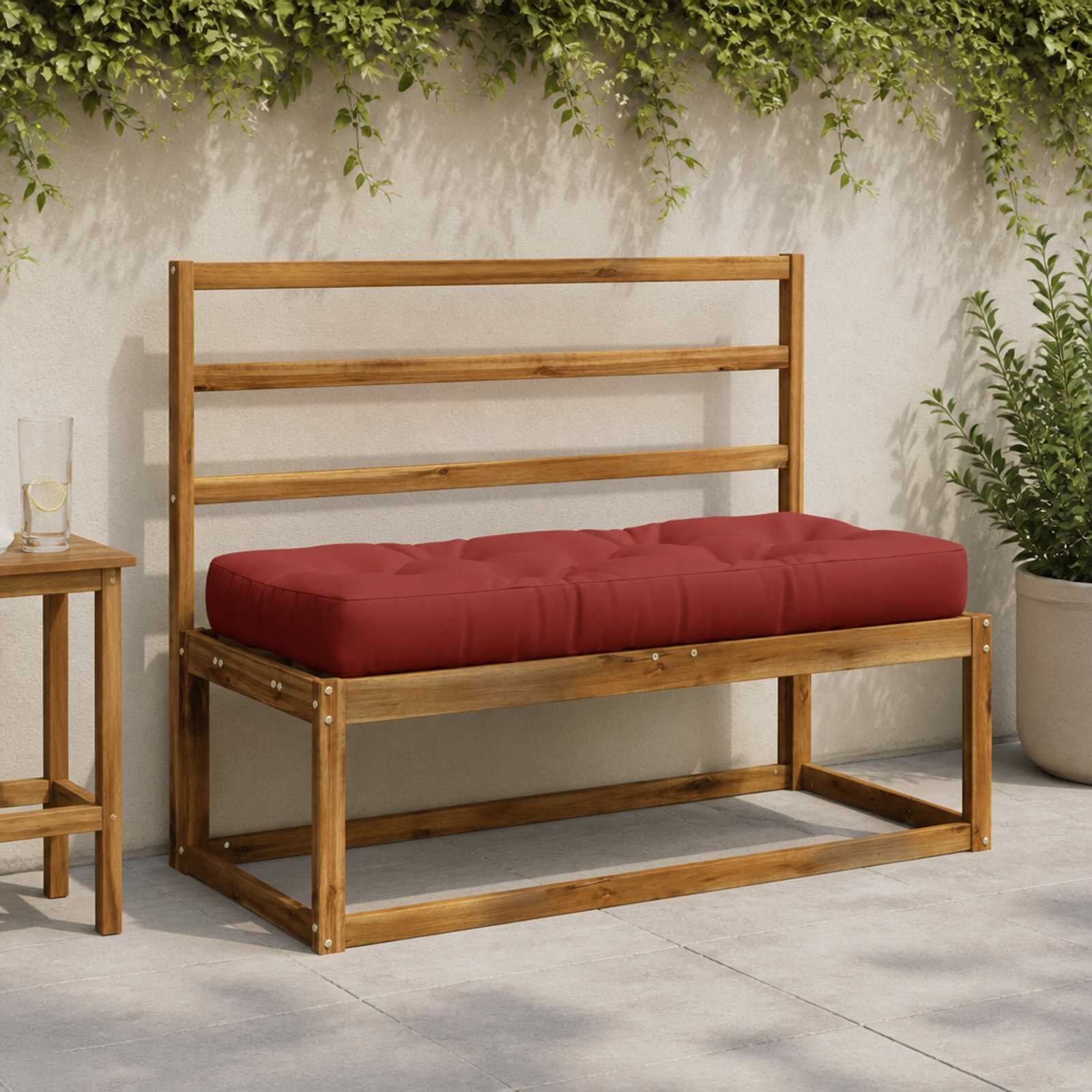 vidaXL Кушон за палет VIANEN 100% полиестер Червено 120 x 50 x 12 cm