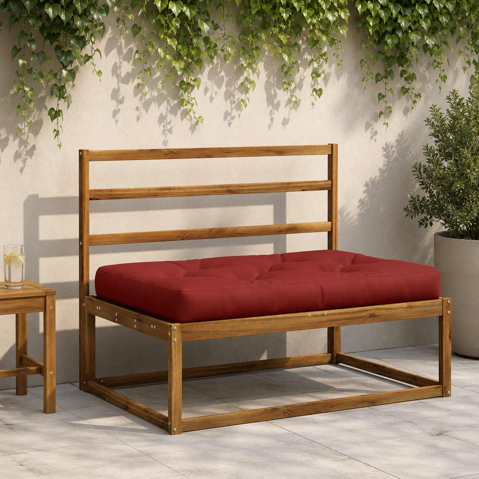 vidaXL Кушон за палет VIANEN 100% полиестер Червено 120 x 60 x 12 cm