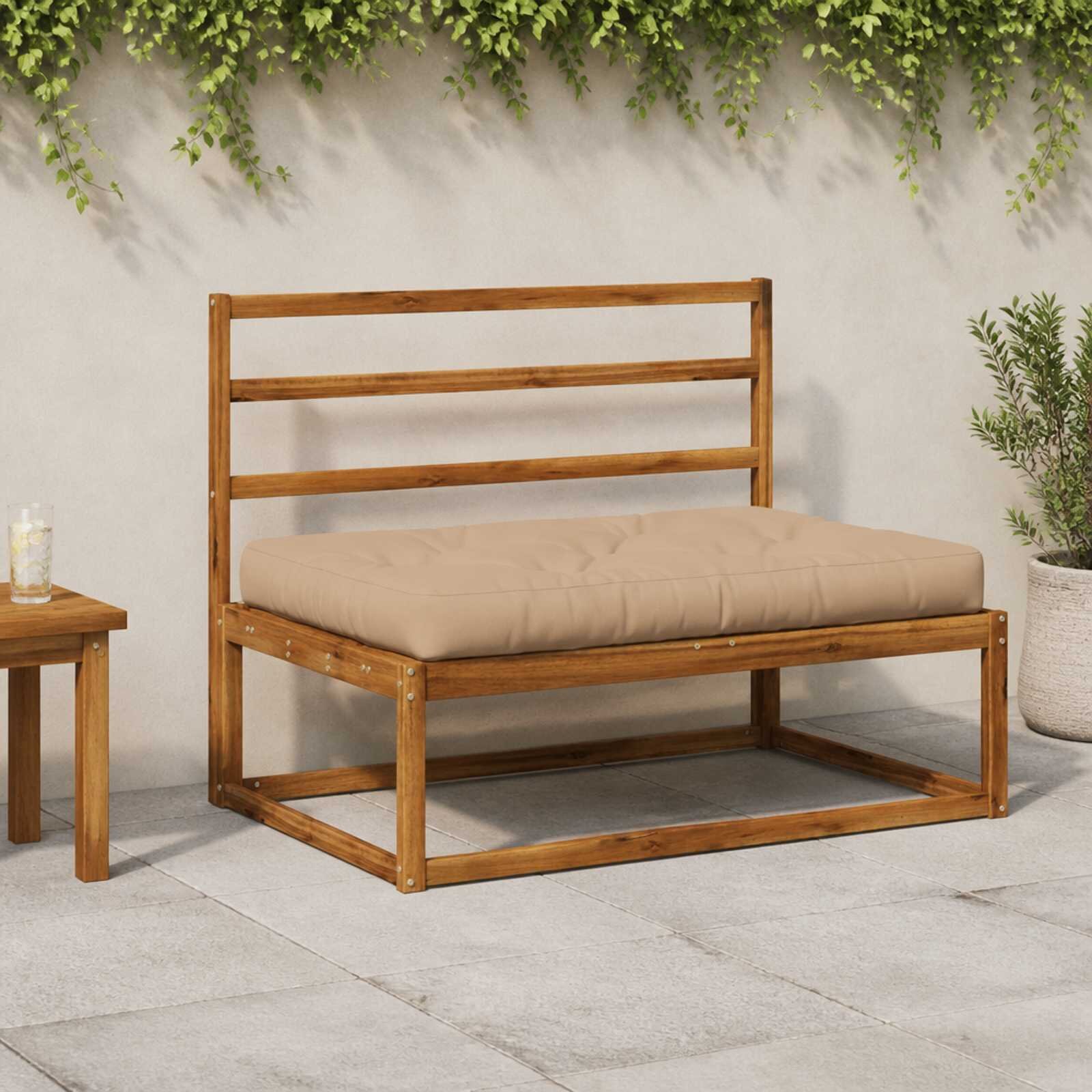 vidaXL Кушон за палет VIANEN 100% полиестер Пясък 120 x 60 x 12 cm