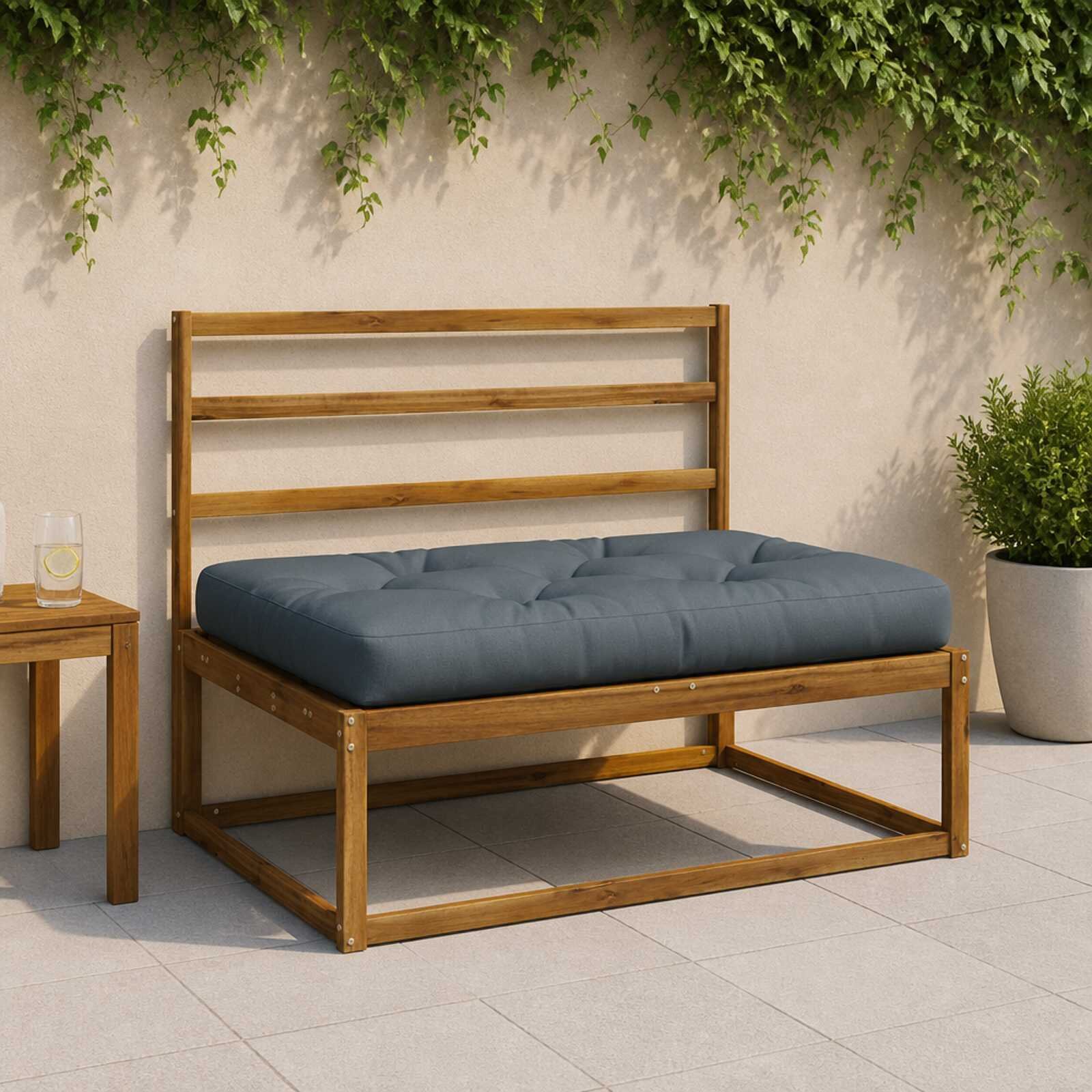 vidaXL Кушон за палет VIANEN 100% полиестер Синьо 120 x 60 x 12 cm