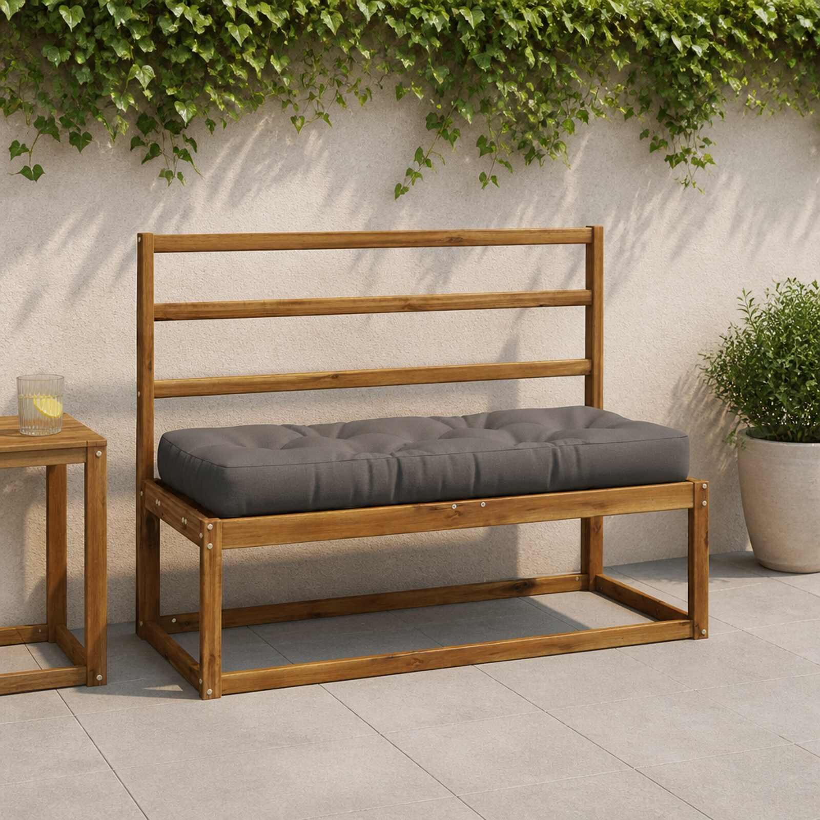 vidaXL Кушон за палет VIANEN 100% полиестер Сиво 120 x 50 x 12 cm