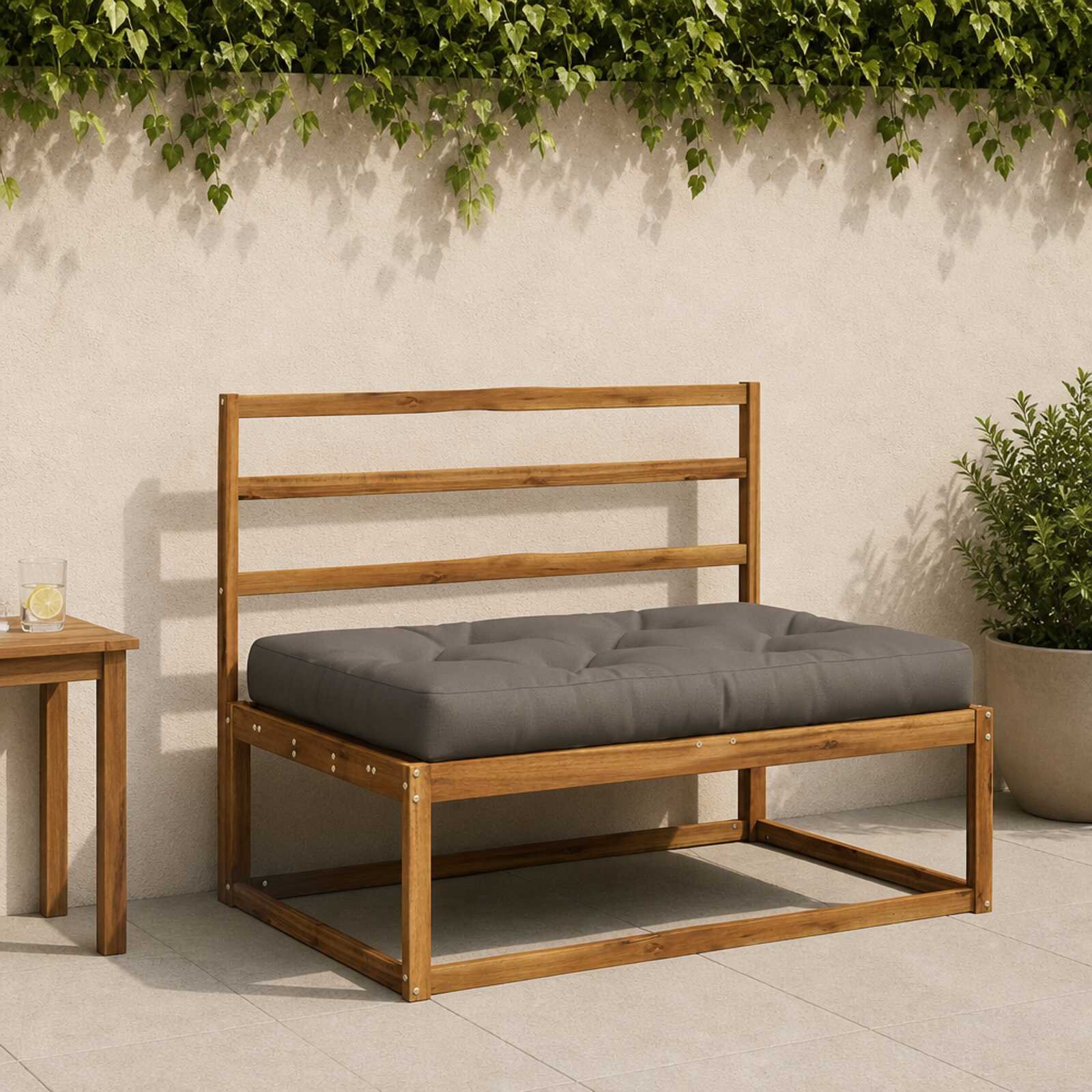 vidaXL Кушон за палет VIANEN 100% полиестер Сиво 120 x 60 x 12 cm