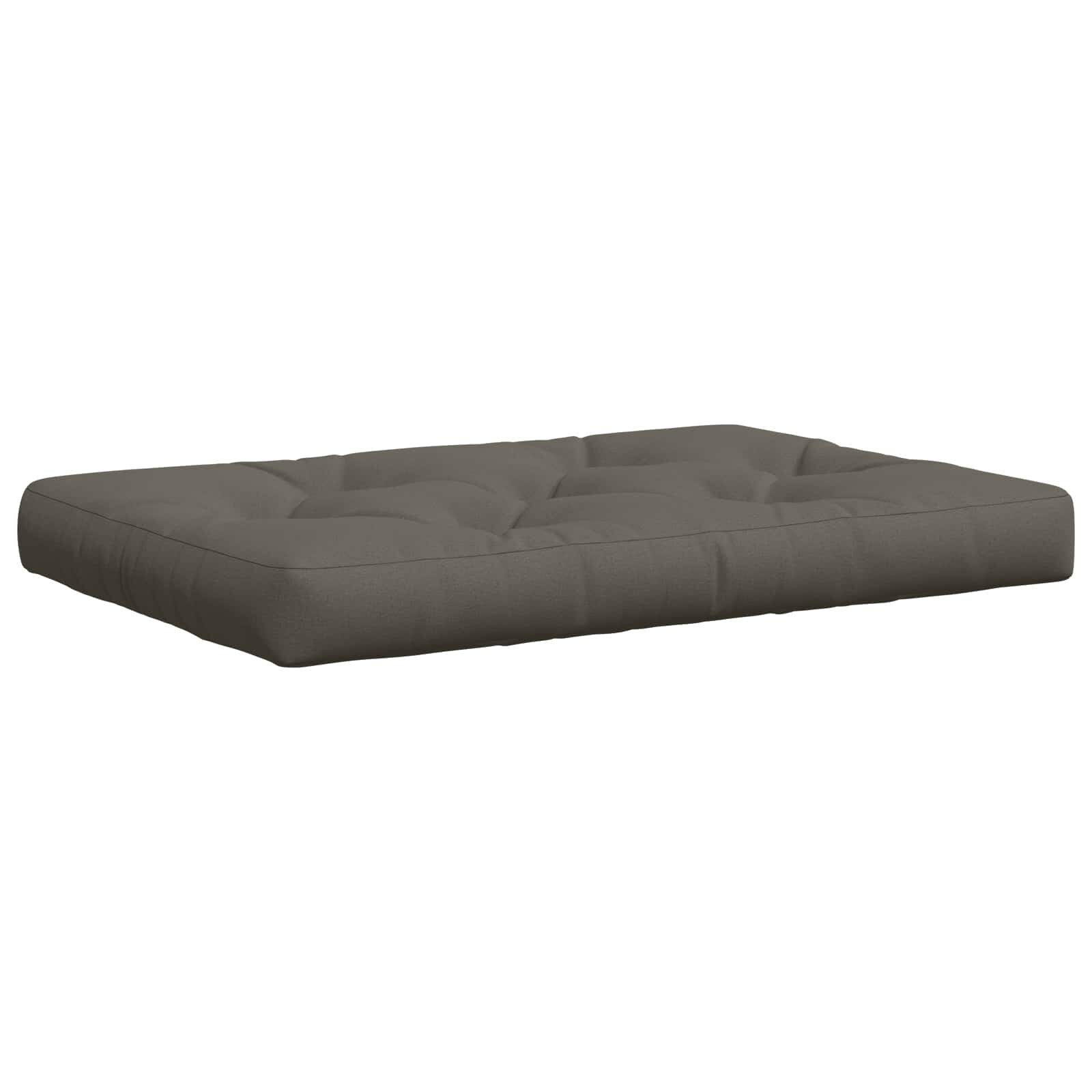 vidaXL Кушон за палет VIANEN 100% полиестер Сиво 120 x 80 x 12 cm