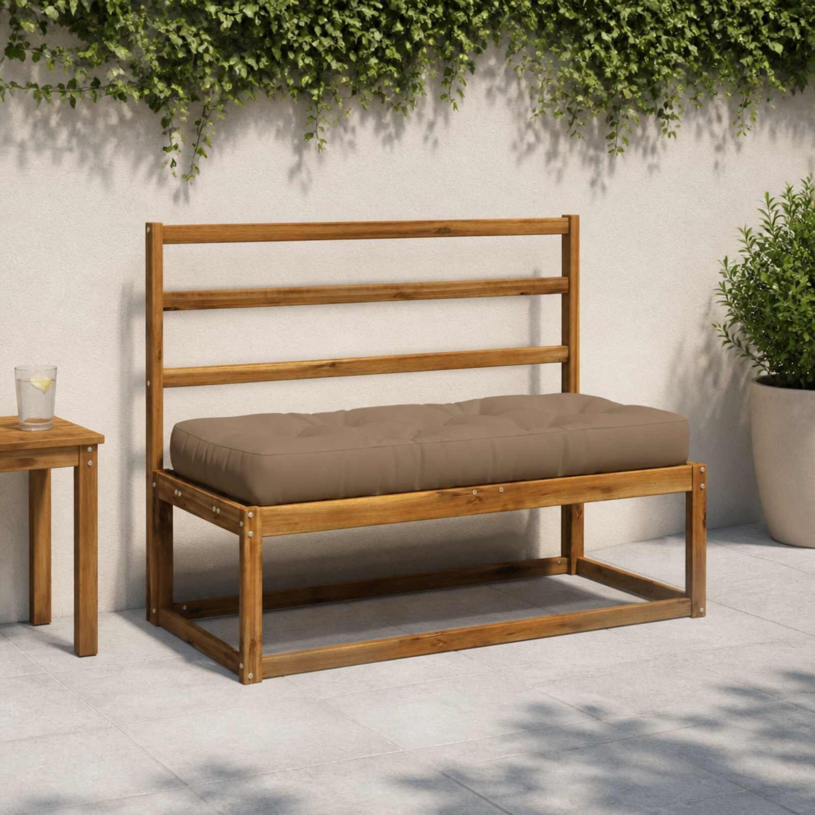 vidaXL Кушон за палет VIANEN 100% полиестер Таупе 120 x 50 x 12 cm