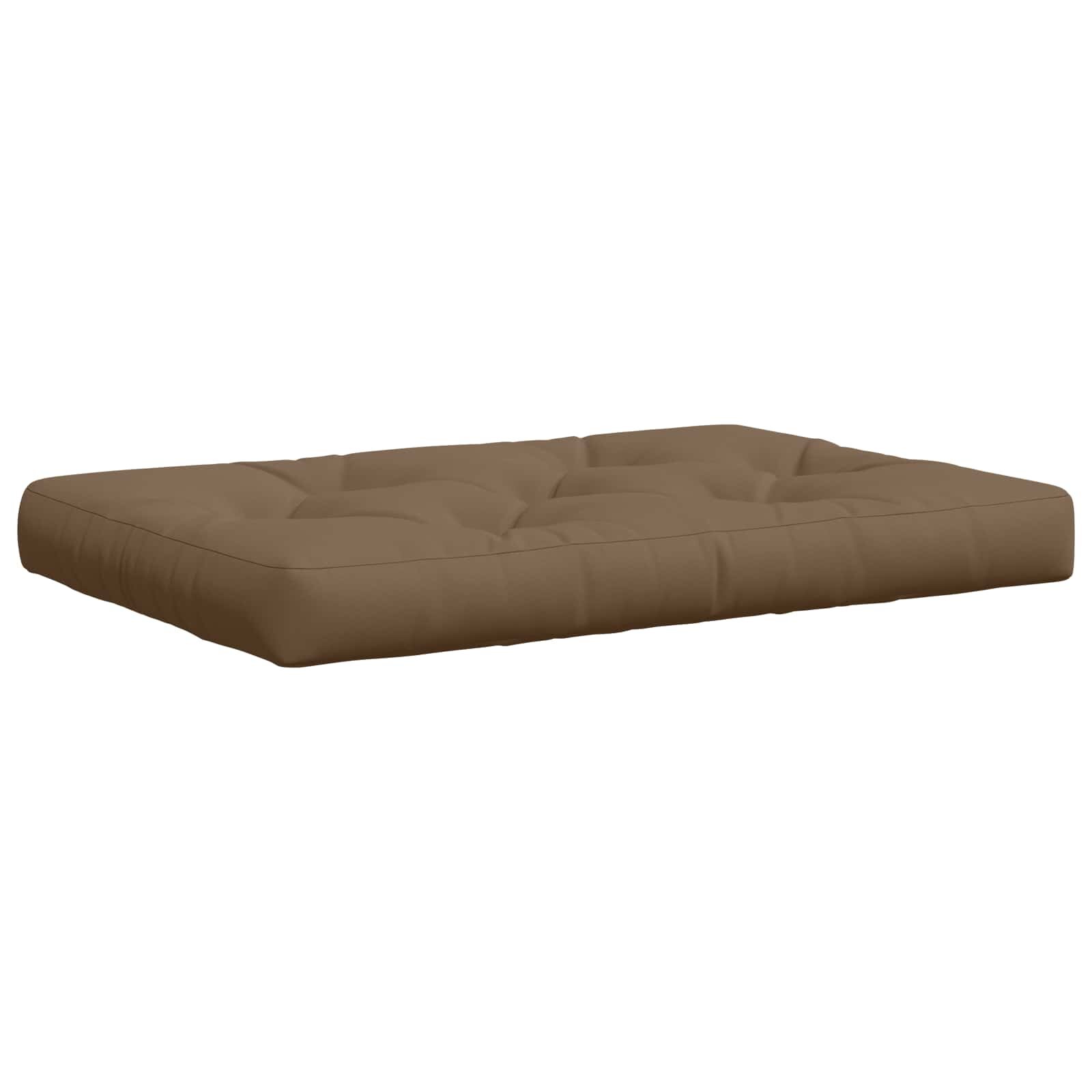 vidaXL Кушон за палет VIANEN 100% полиестер Таупе 120 x 80 x 12 cm