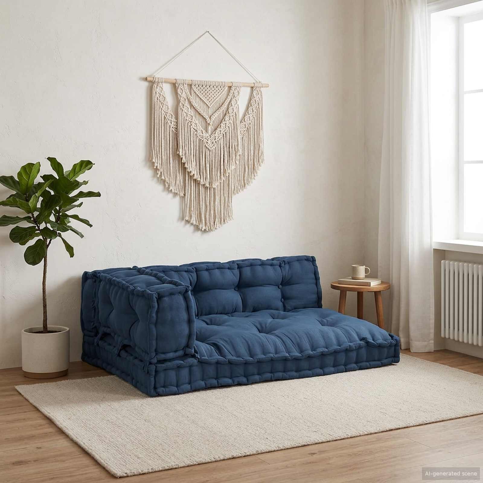 vidaXL Кушон за палетен диван 3 бр. Текстил Индийски 120 x 80 x 38 см