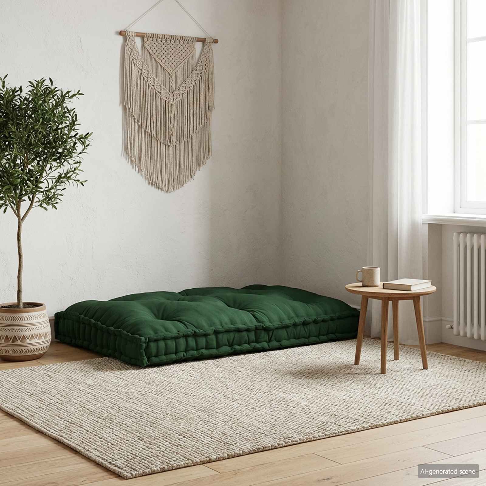 vidaXL Кушон за палетен диван Зелено 120 x 80 x 12 cm Текстил