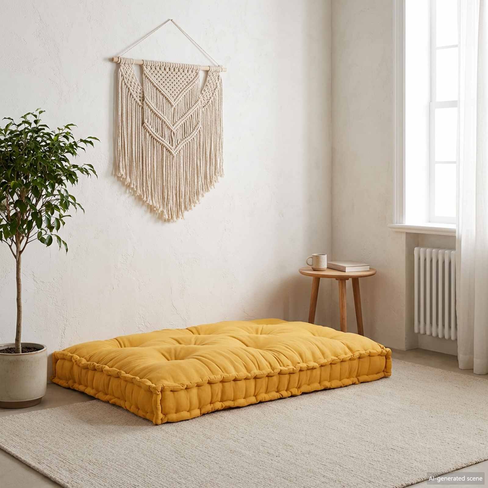 vidaXL Кушон за палетен диван Жълто 120 x 80 x 12 cm Текстил