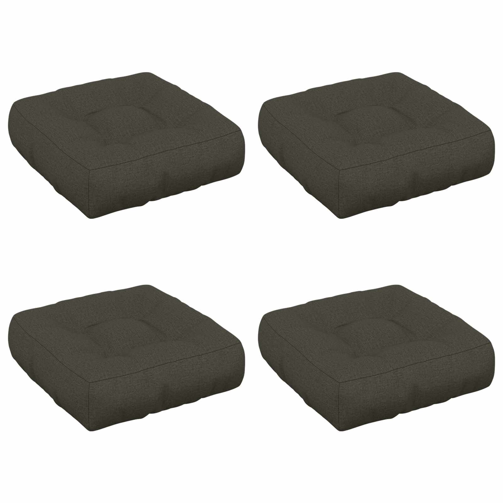 vidaXL Кушони за сядане 4 броя VIANEN 4 pcs 100% полиестер Антрацит