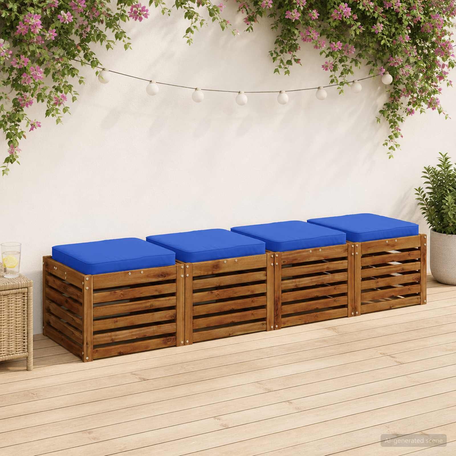 vidaXL Кушони за сядане 4 броя VUGHT 4 pcs 100% полиестер
