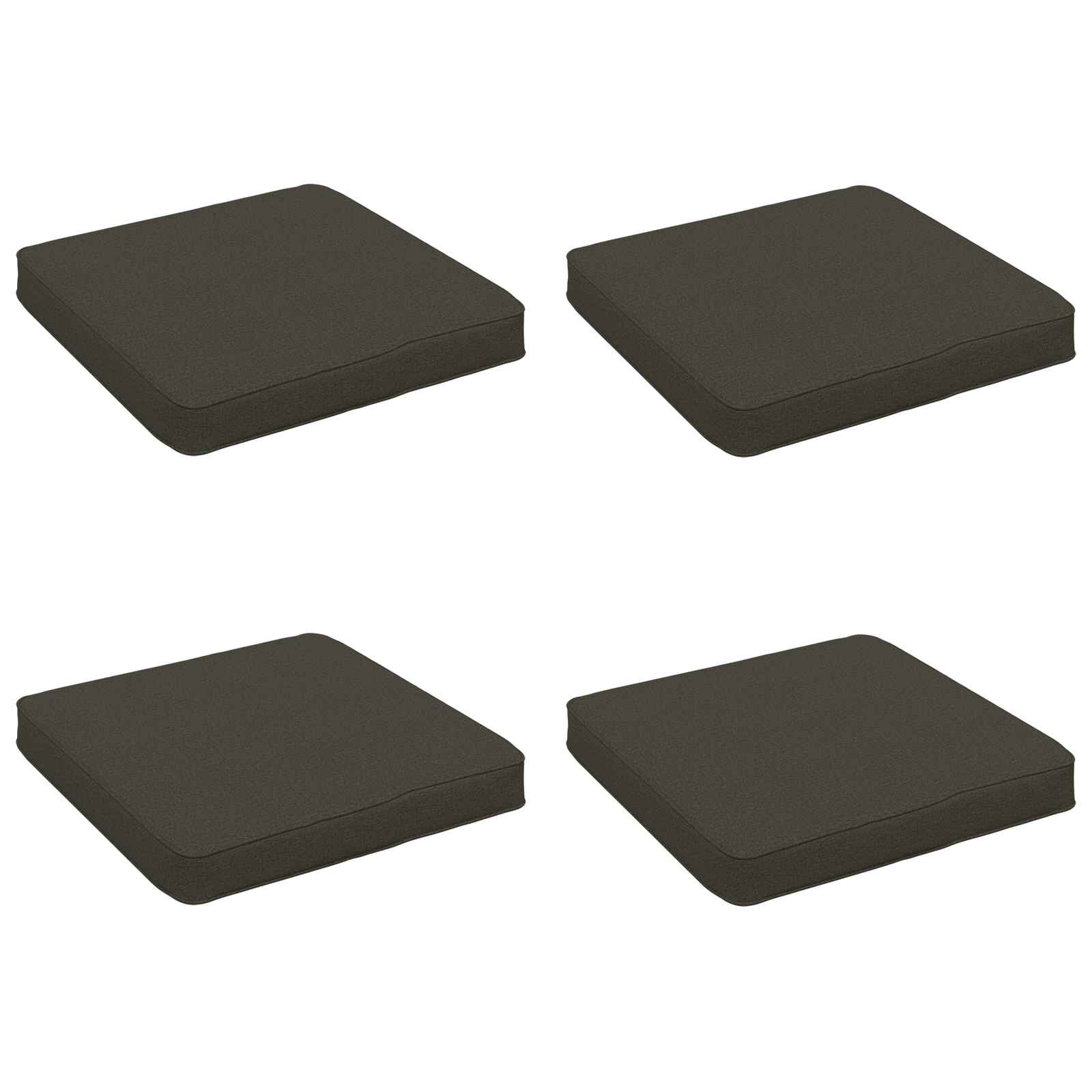 vidaXL Кушони за сядане 4 броя VUGHT 4 pcs 100% полиестер Антрацит