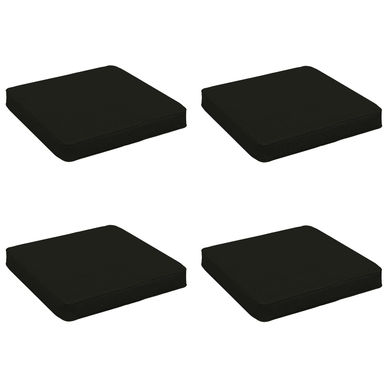 vidaXL Кушони за сядане 4 броя VUGHT 4 pcs 100% полиестер Черно
