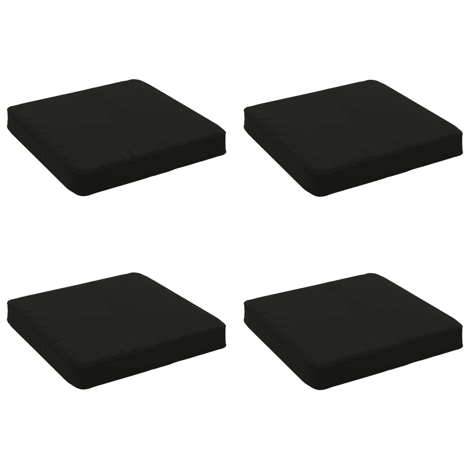 vidaXL Кушони за сядане 4 броя VUGHT 4 pcs 100% полиестер Черно