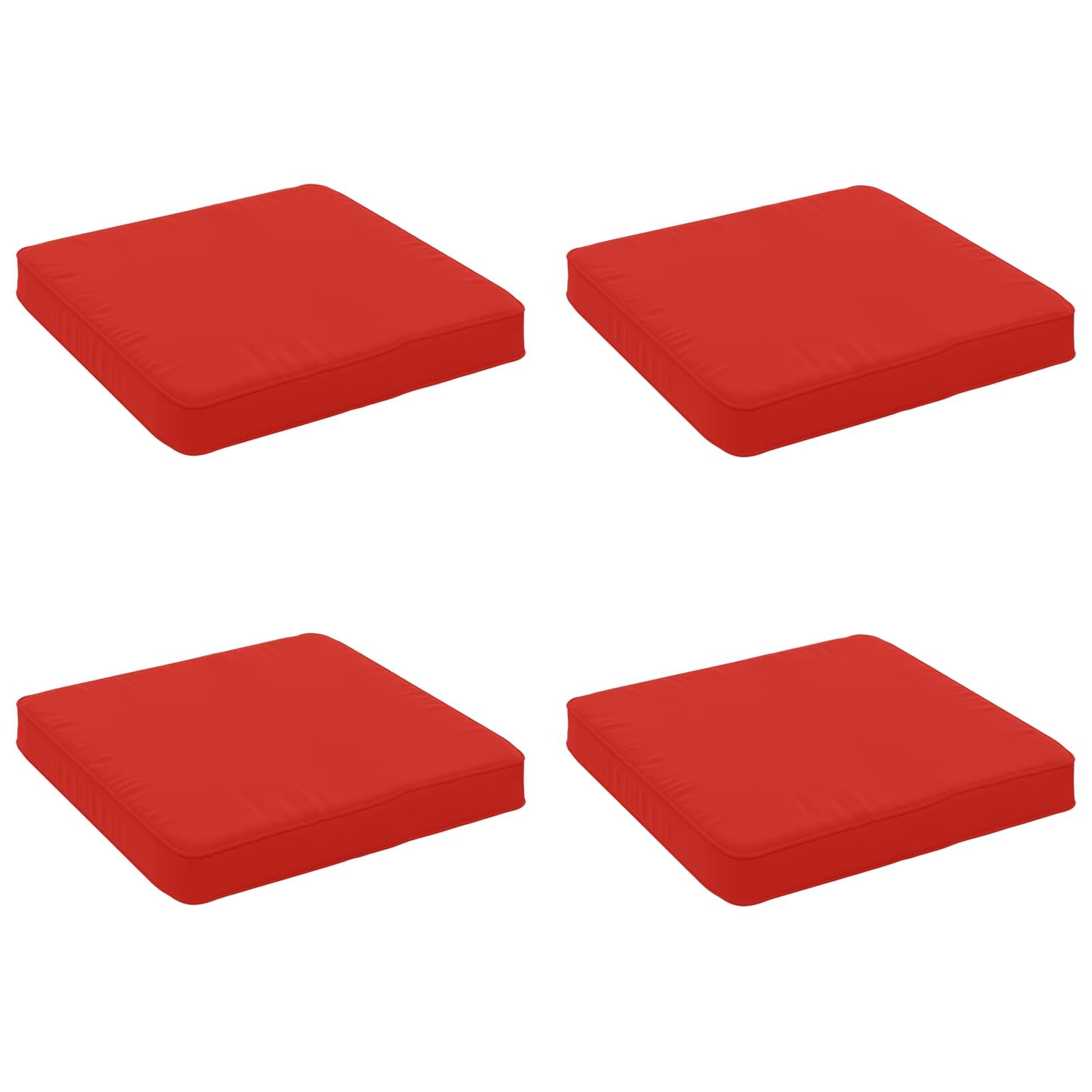 vidaXL Кушони за сядане 4 броя VUGHT 4 pcs 100% полиестер Червено