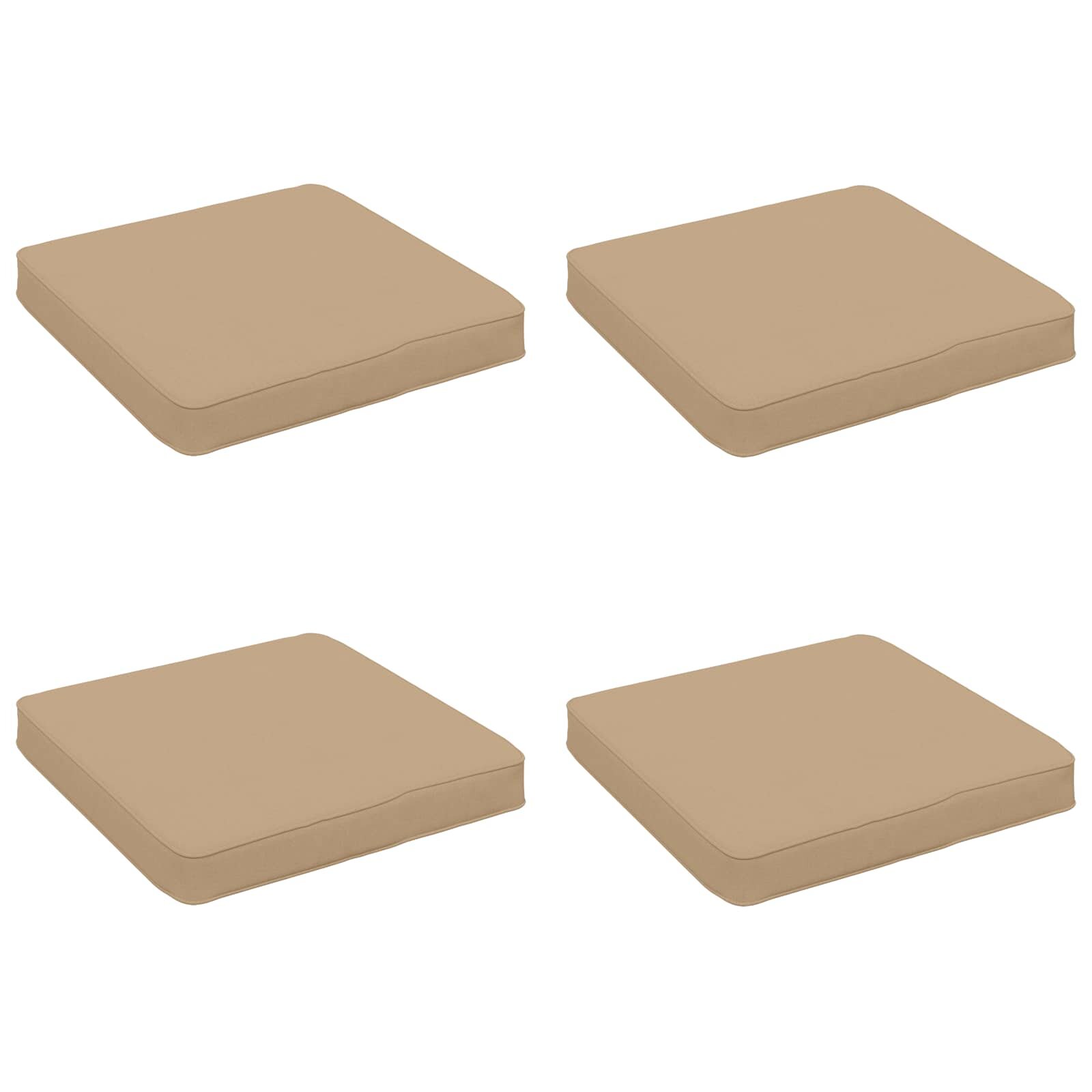 vidaXL Кушони за сядане 4 броя VUGHT 4 pcs 100% полиестер Пясък