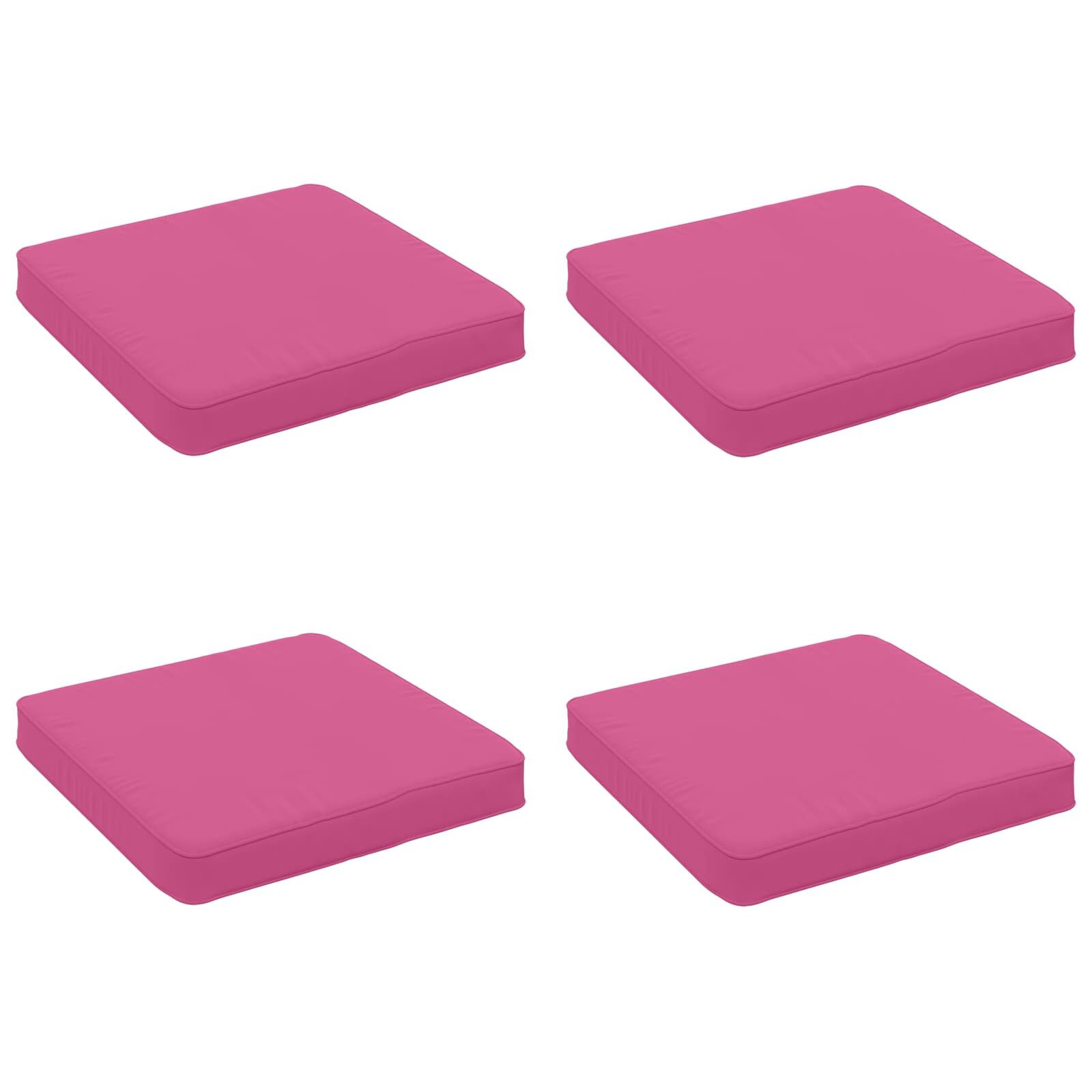 vidaXL Кушони за сядане 4 броя VUGHT 4 pcs 100% полиестер Розово