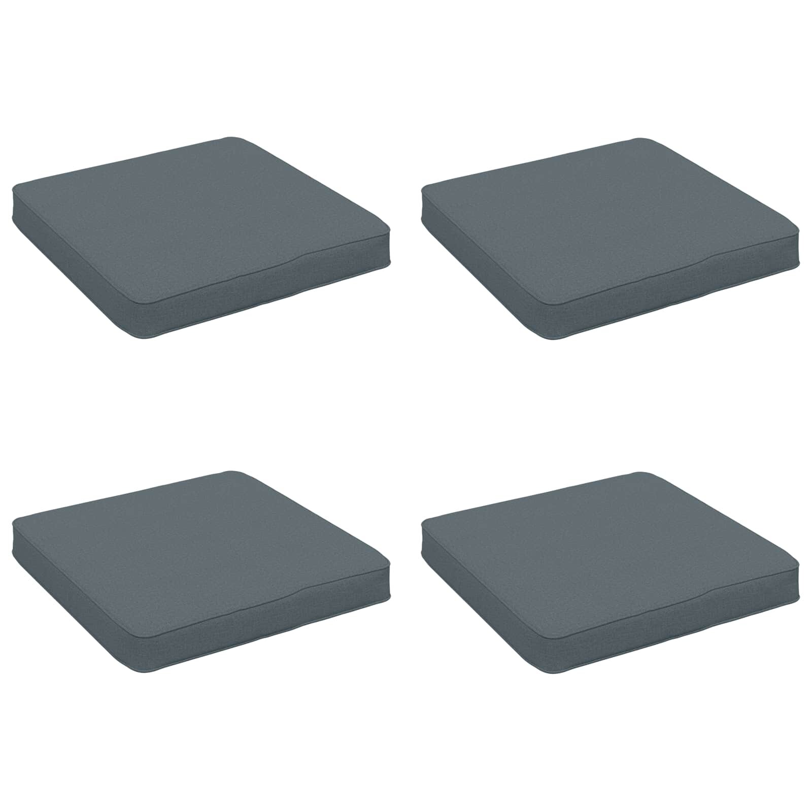 vidaXL Кушони за сядане 4 броя VUGHT 4 pcs 100% полиестер Синьо