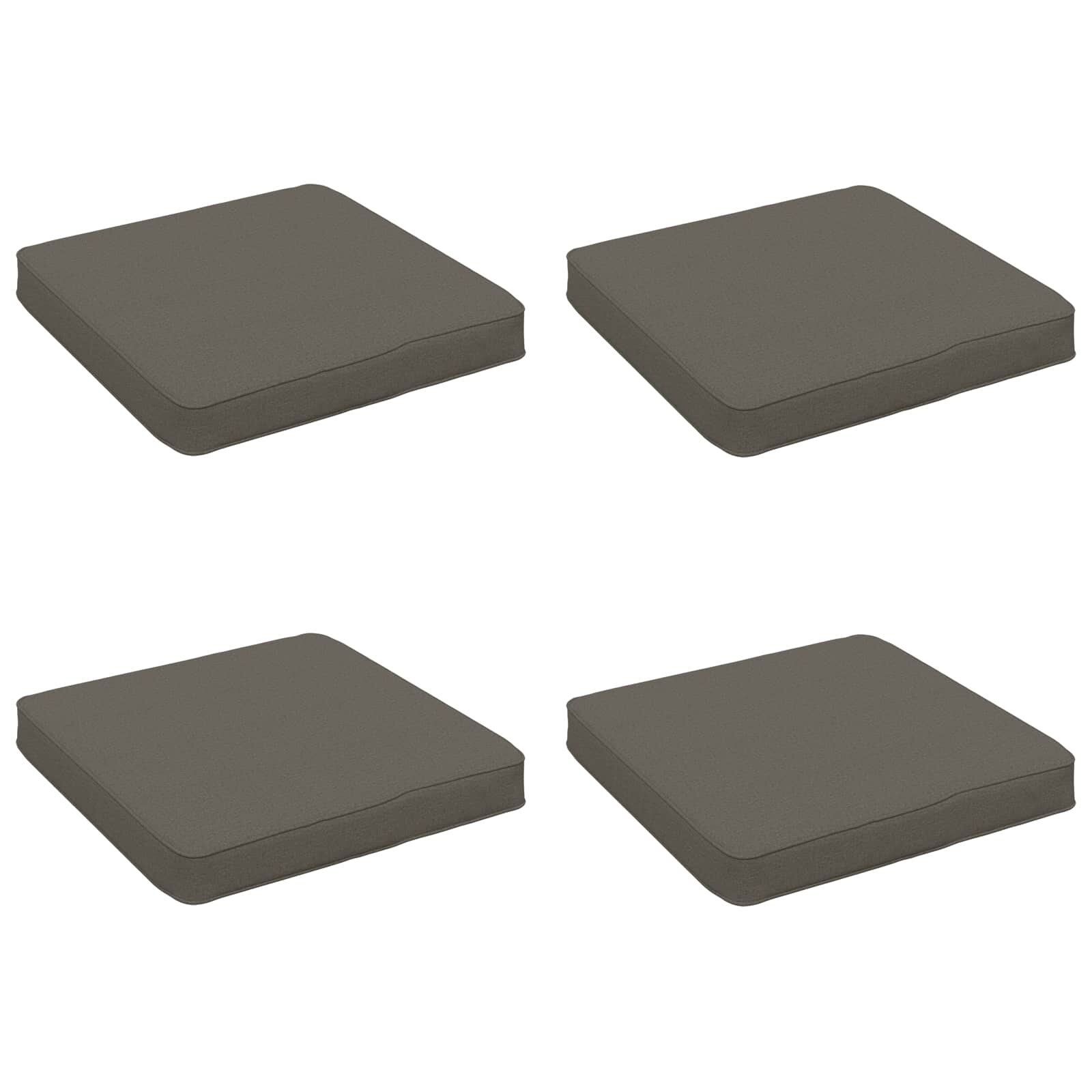 vidaXL Кушони за сядане 4 броя VUGHT 4 pcs 100% полиестер Сиво