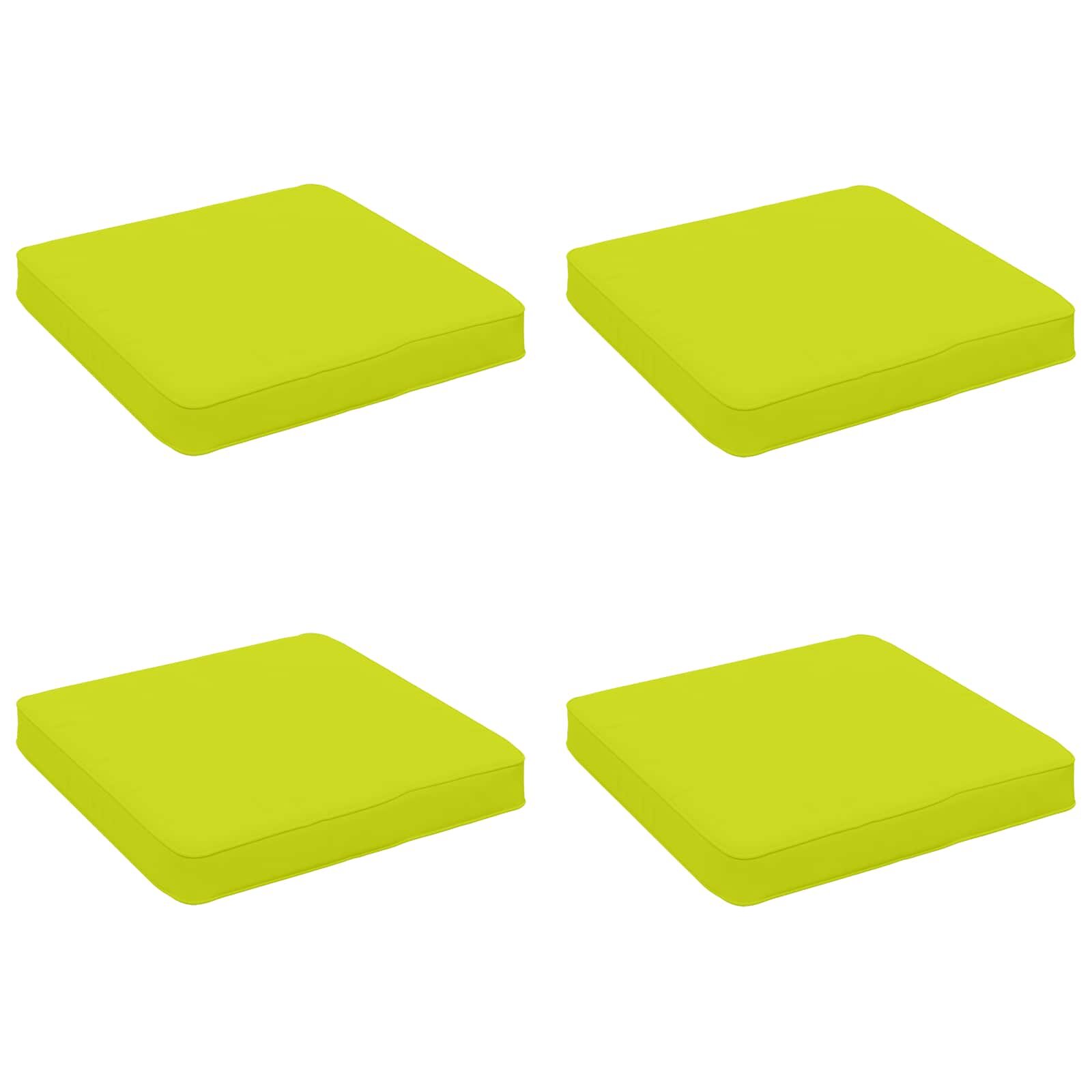 vidaXL Кушони за сядане 4 броя VUGHT 4 pcs 100% полиестер Яркозелено.