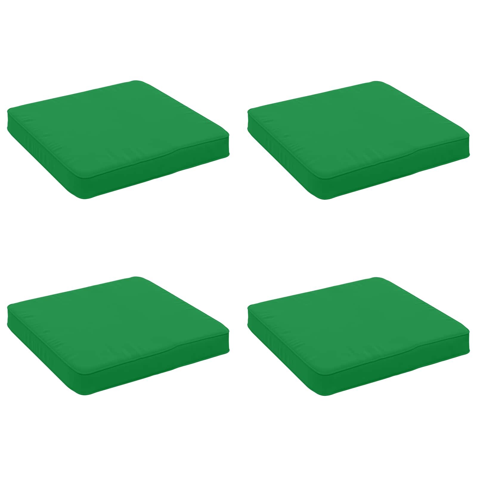 vidaXL Кушони за сядане 4 броя VUGHT 4 pcs 100% полиестер Зелено