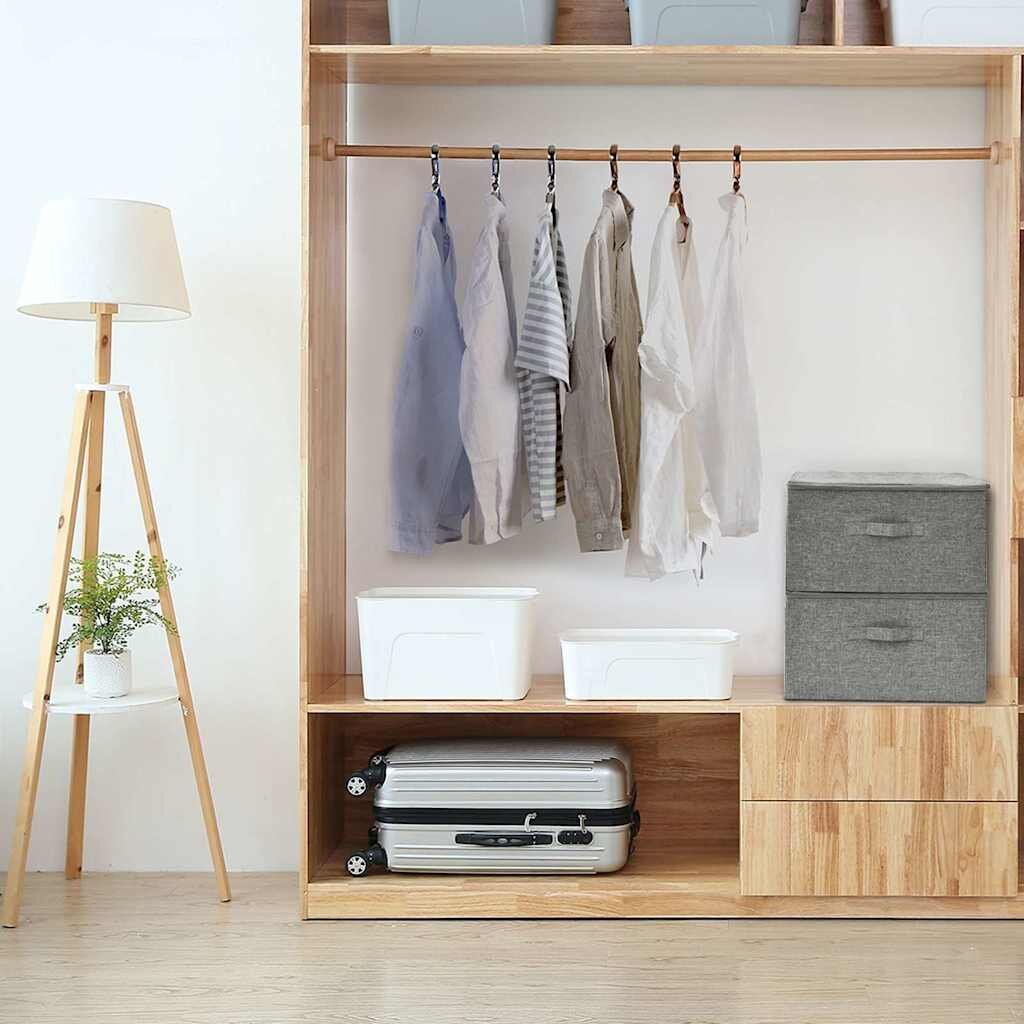vidaXL Кутии за съхранение 2 бр текстил 43x34x23 см сиви
