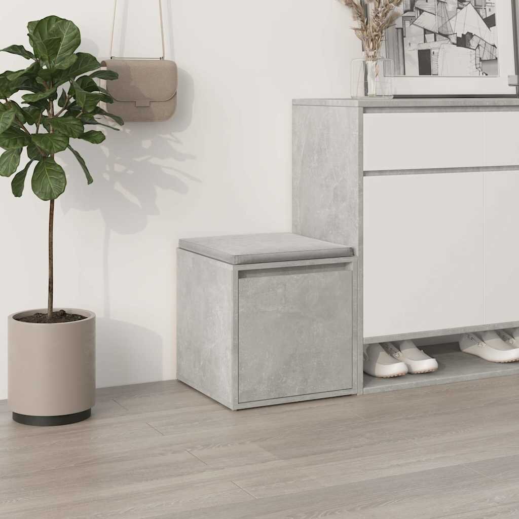 vidaXL Кутия с чекмедже бетонно сива 405x40x40 см инженерно дърво