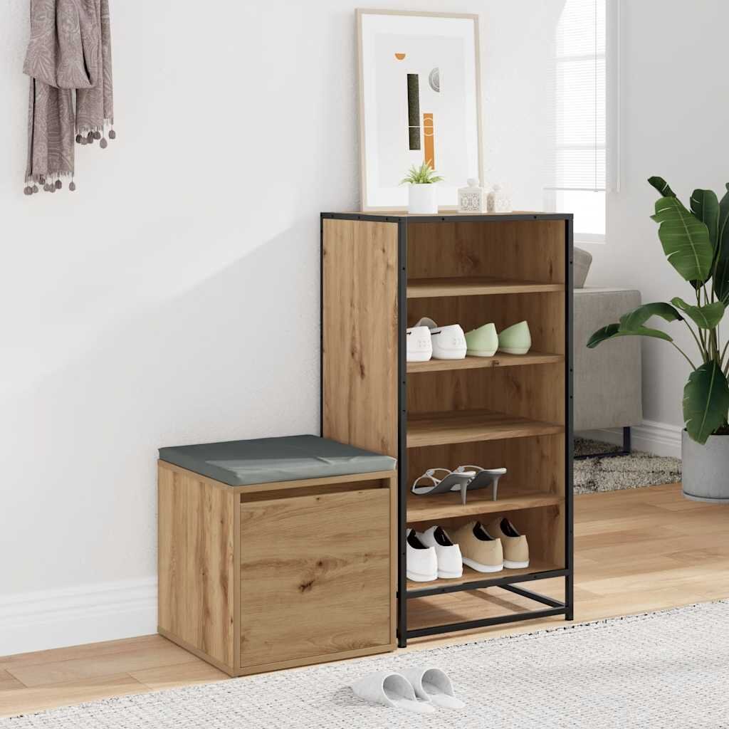vidaXL Кутия с чекмедже дъб артизан 405x40x40 см инженерно дърво