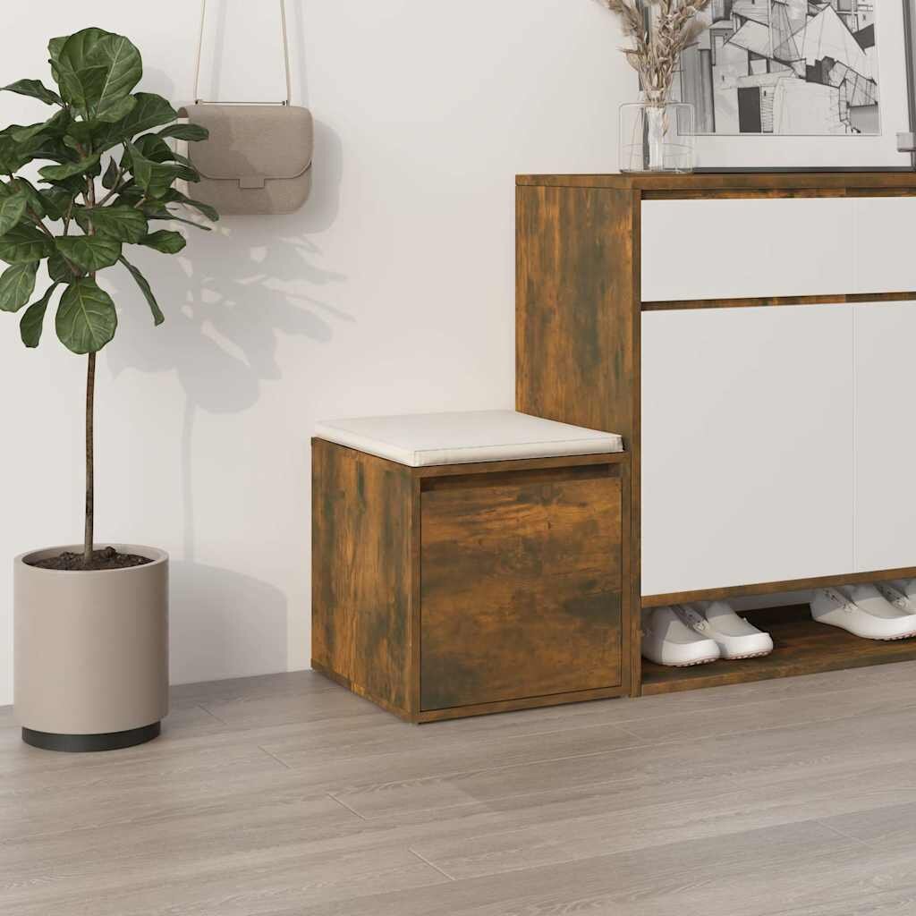vidaXL Кутия с чекмедже опушен дъб 405x40x40 см инженерно дърво