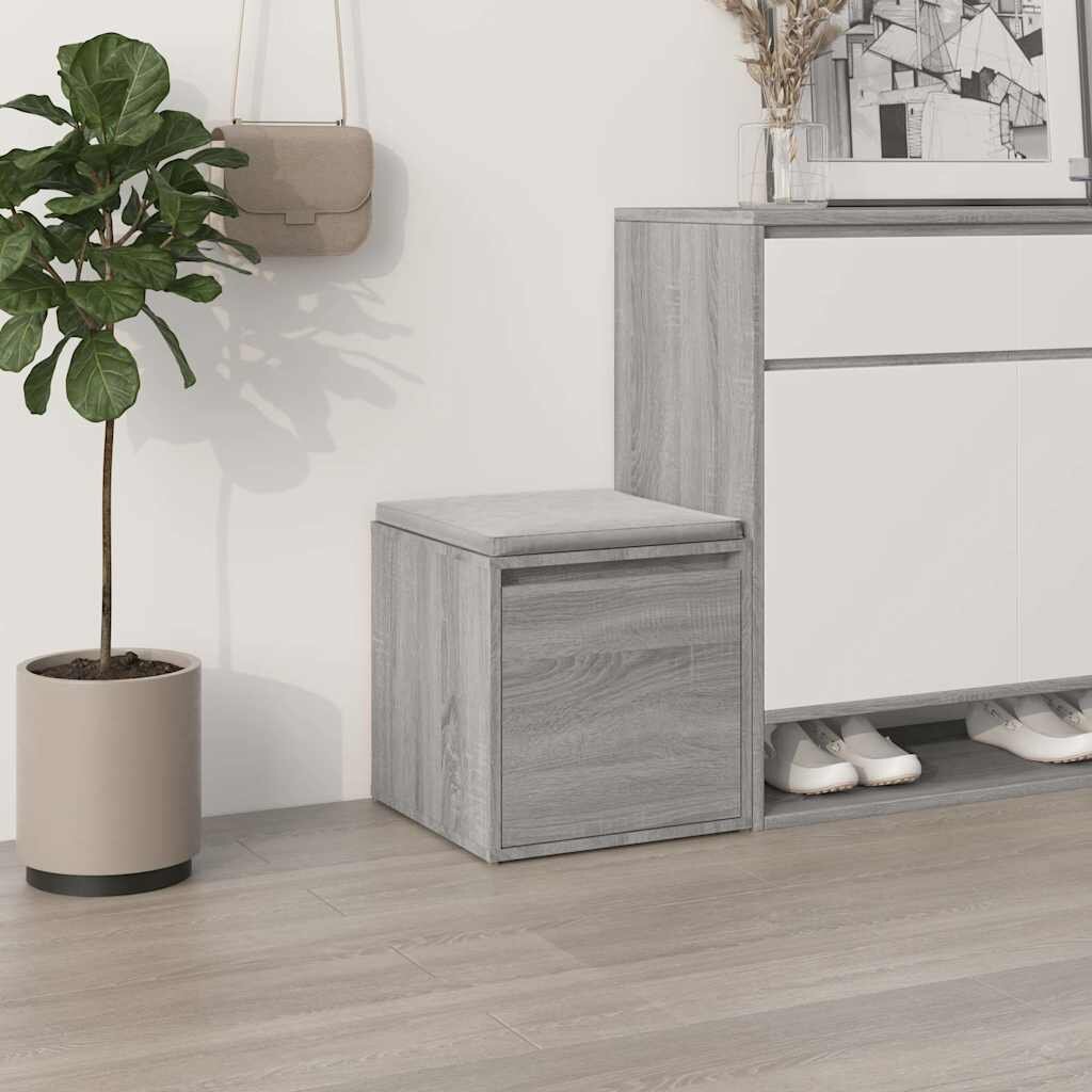 vidaXL Кутия с чекмедже сив сонома 405x40x40 см инженерно дърво